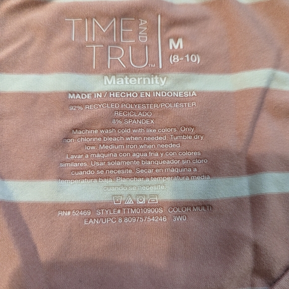 Pink and white striped maternity tank - Picture 2 of 2